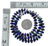 Native American Lapis and Bloodstone Sterling Silver Bead Necklace JX126881
